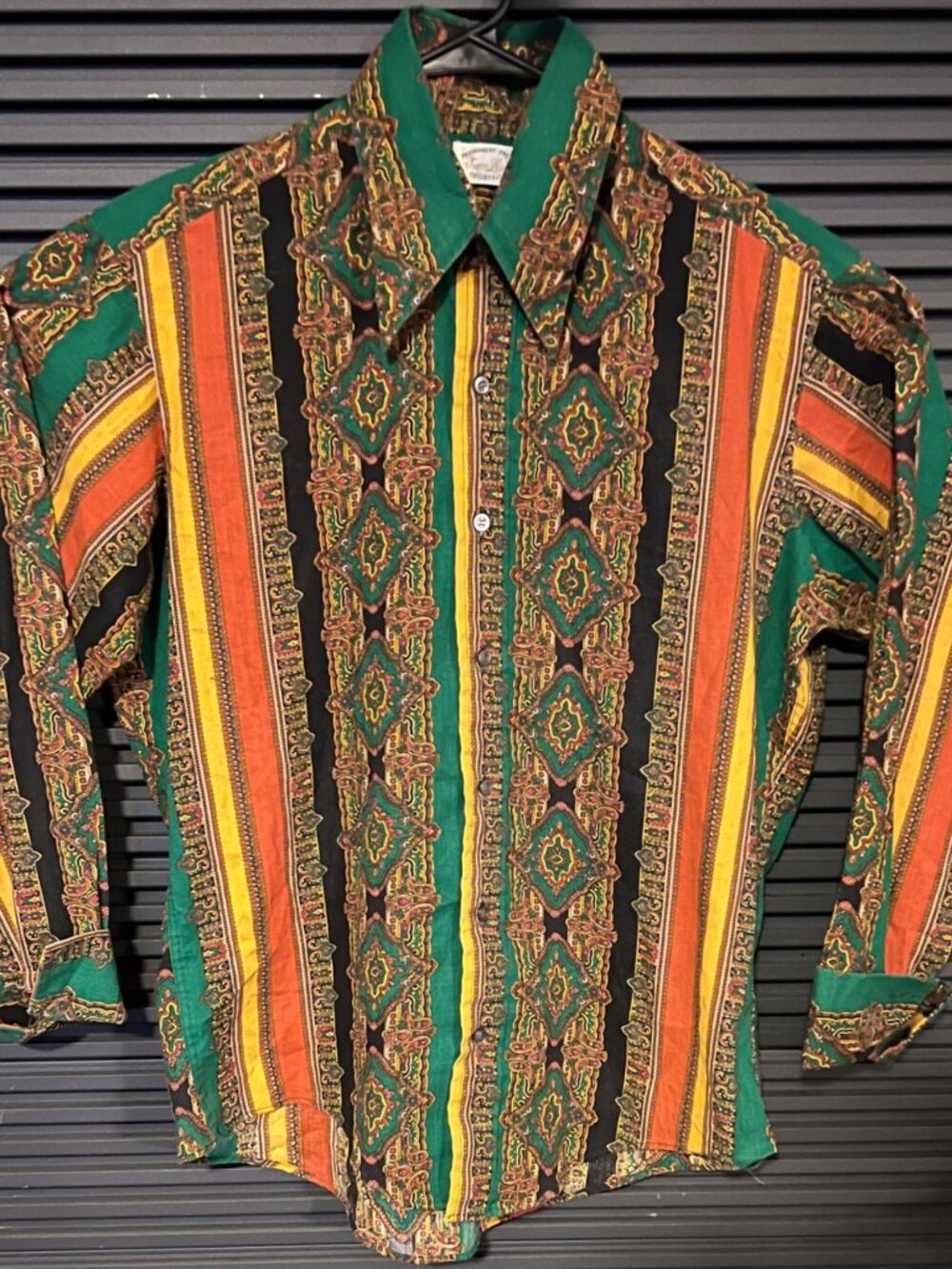 Vintage Trace Legere Collection Mens Shirt Permanent Press Paisley Made in USA - Picture 7 of 9
